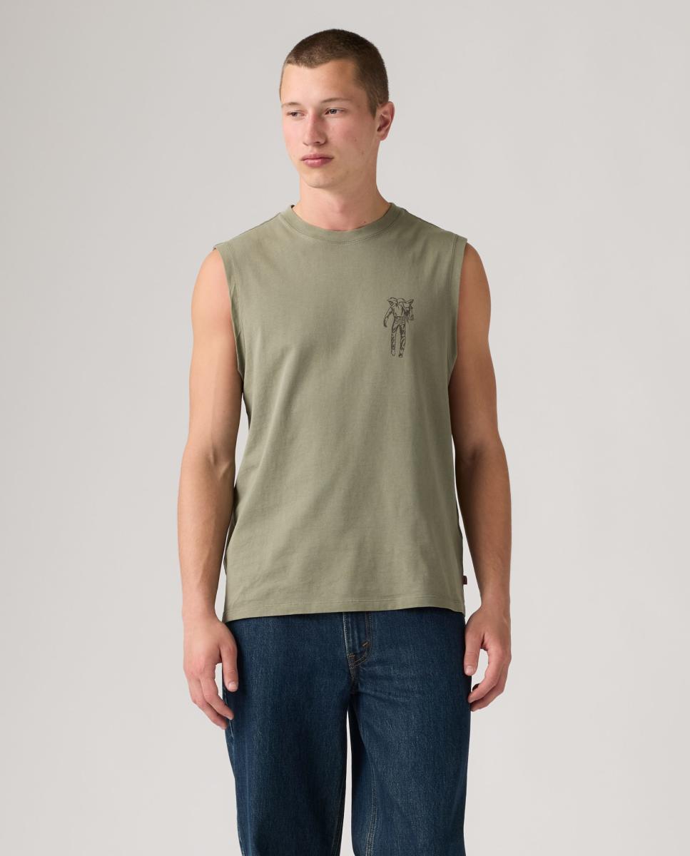 Imagem 0 de T-shirt sem Mangas com Gola Redonda