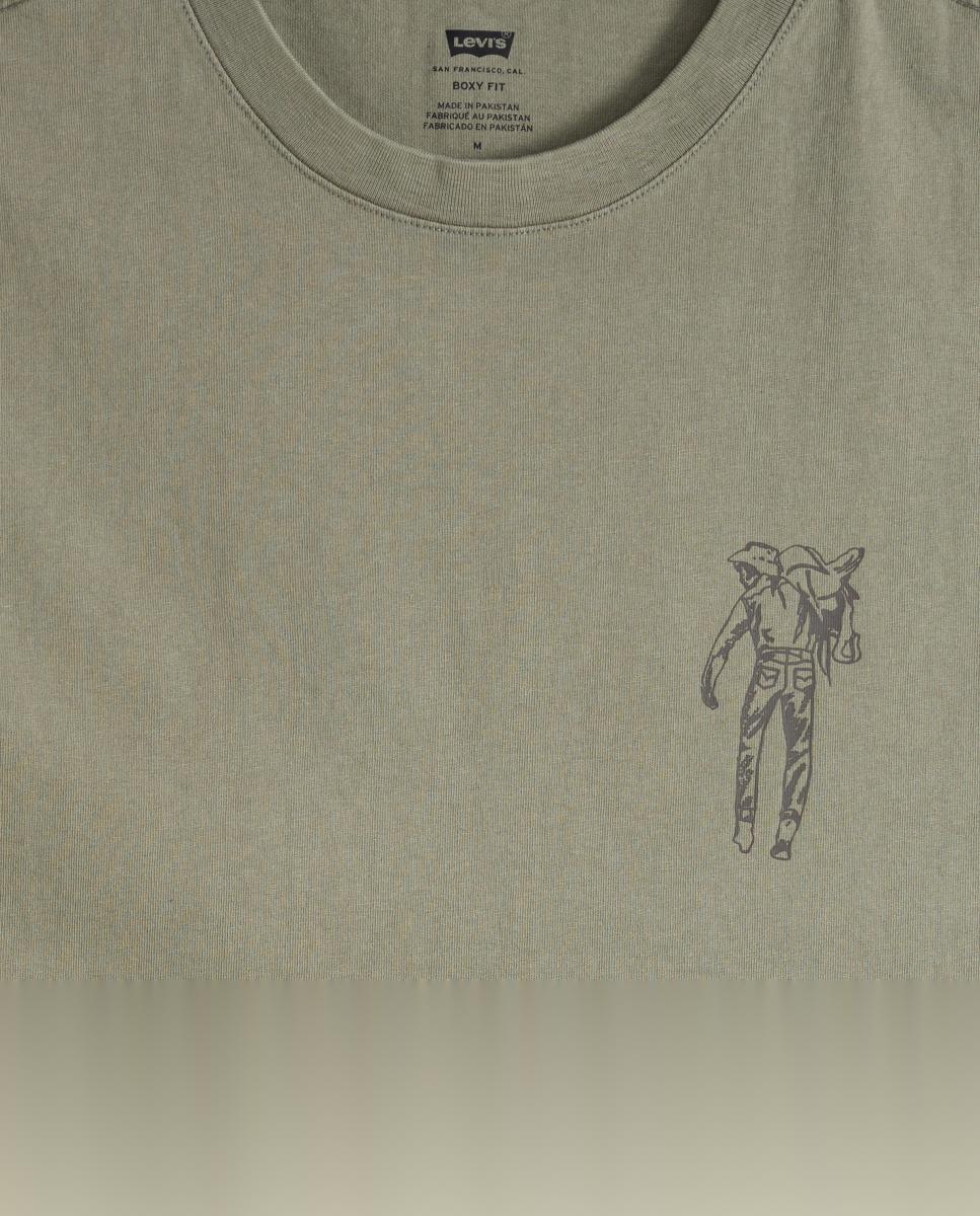 T-shirt sem Mangas com Gola Redonda Verde-militar-6