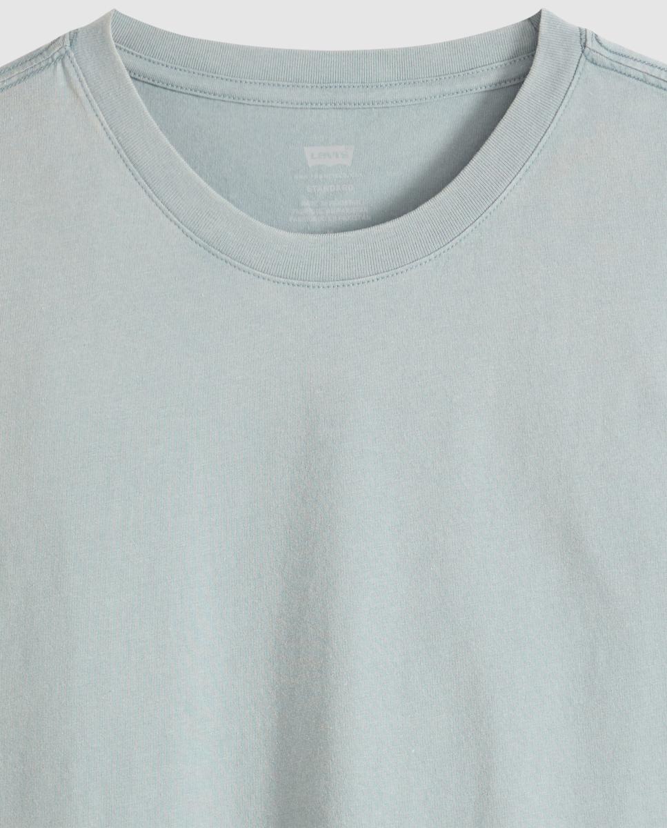 T-shirt sem Mangas com Gola Redonda Azul-claro-6