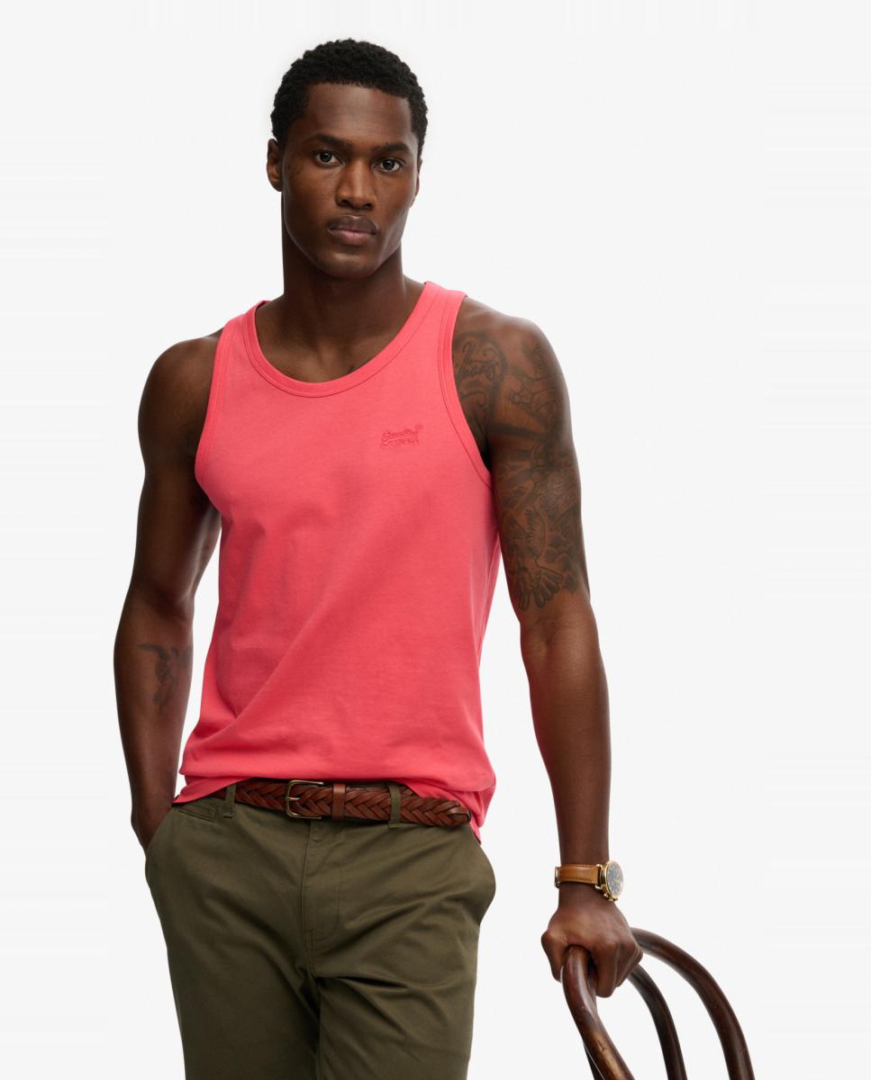 T-shirt sem Mangas com Logótipo Essencial Rosa-3