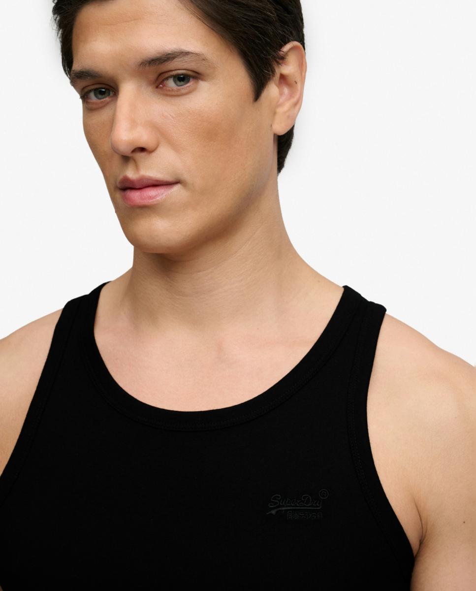 T-shirt Essential Logo com Alças Preto-3