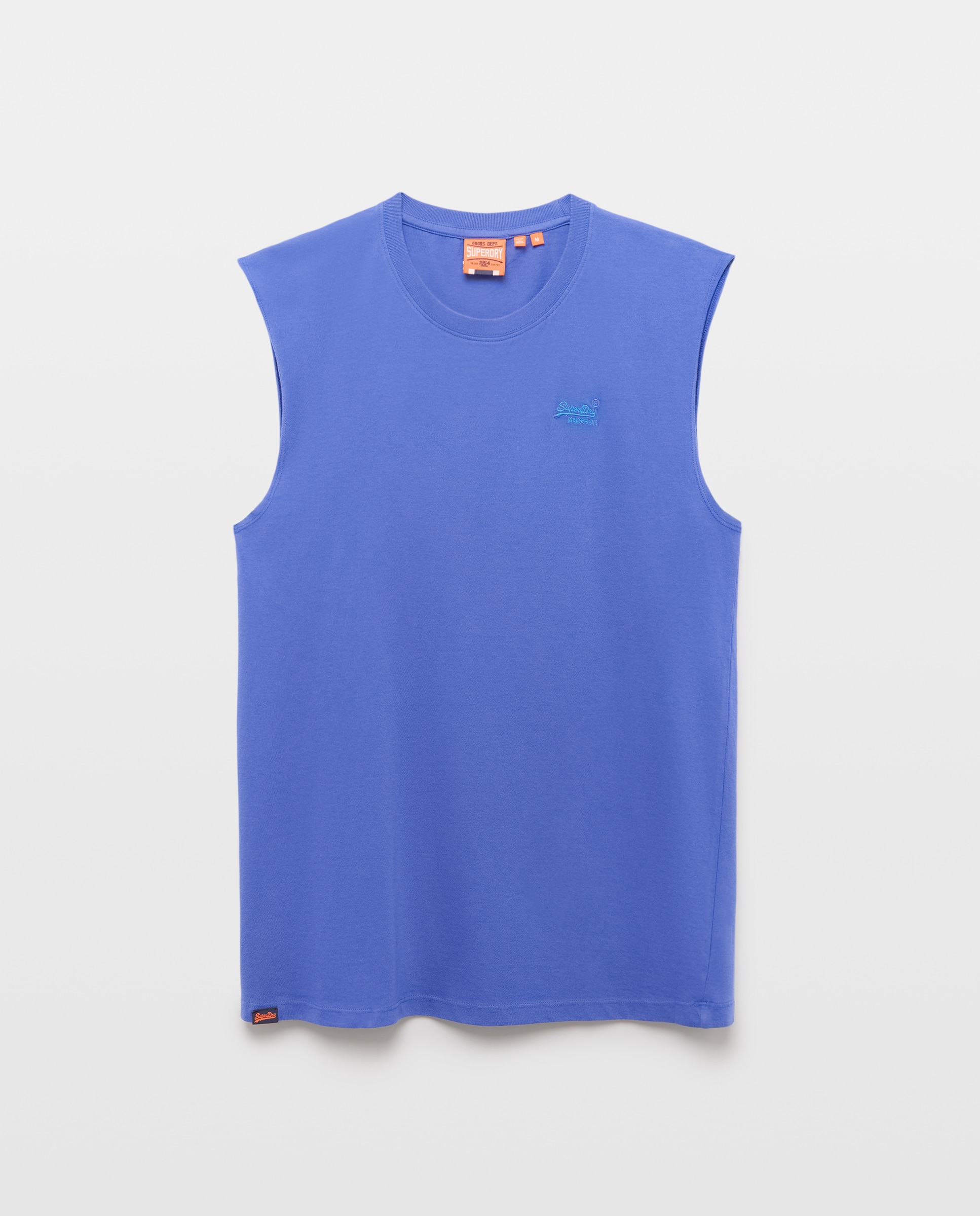 T-shirt sem Mangas Essential com Logótipo e em Algodão Orgânico Azul-marinho-1