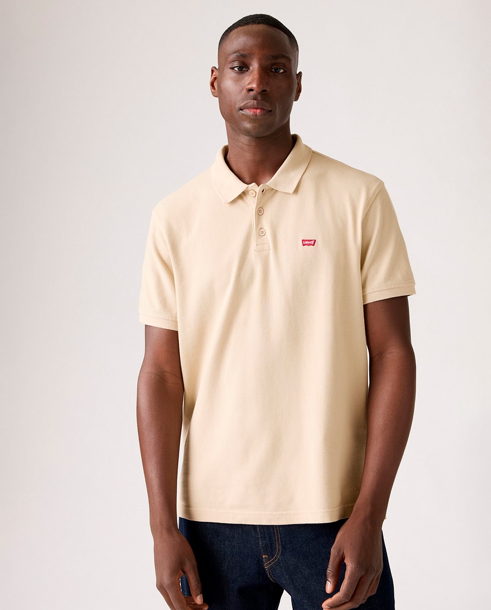 Polo de Manga Curta Regular Caqui-1