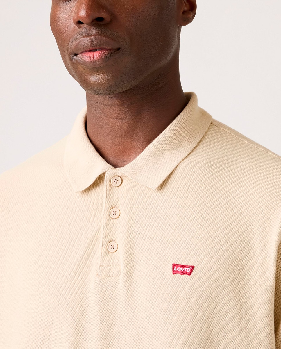 Polo de Manga Curta Regular Caqui-3