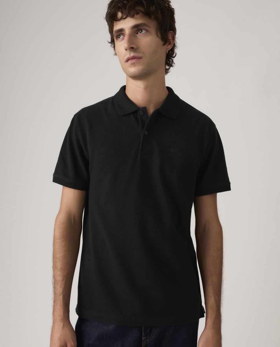 Polo de homem de manga curta Preto-3