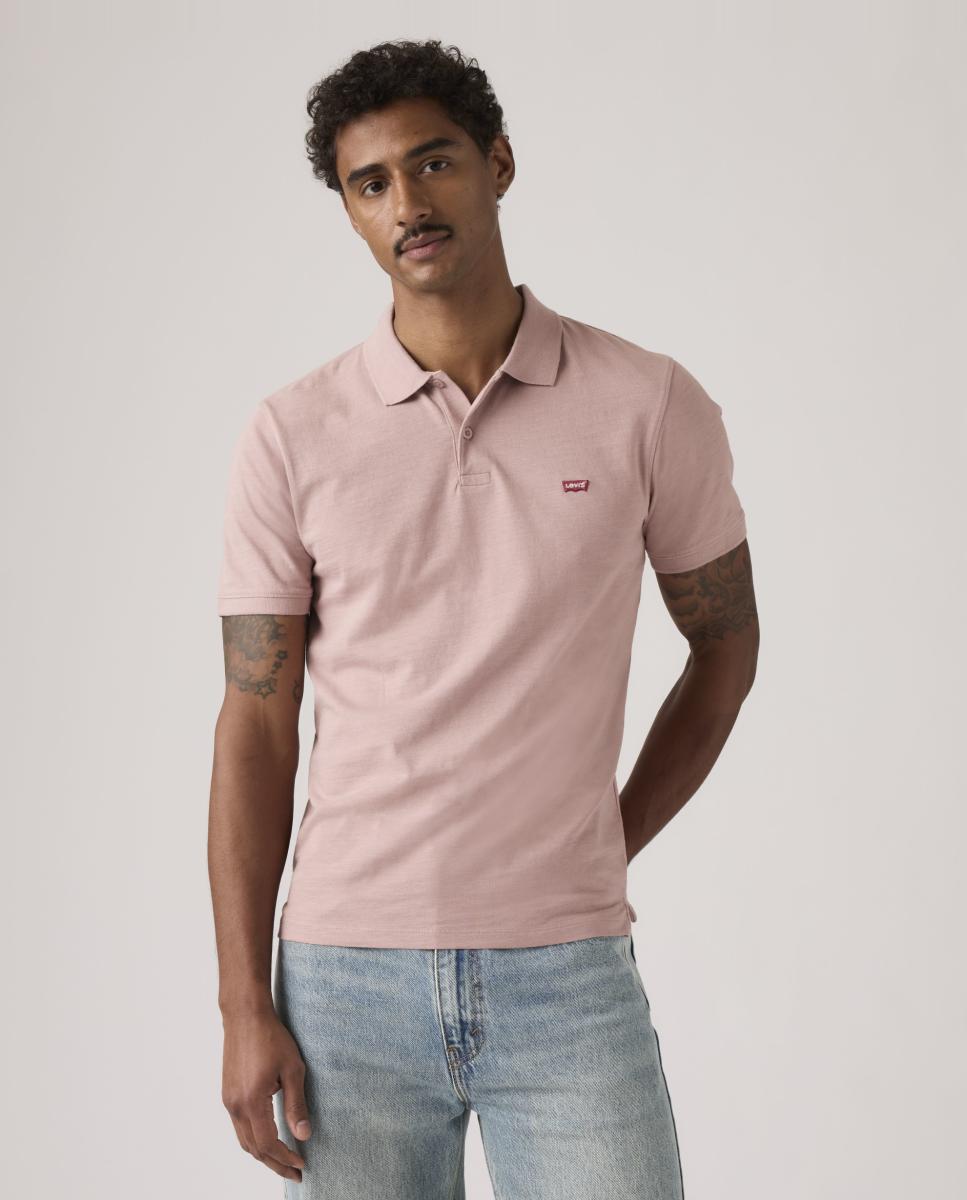 Polo Slim com Manga Curta Rosa-4