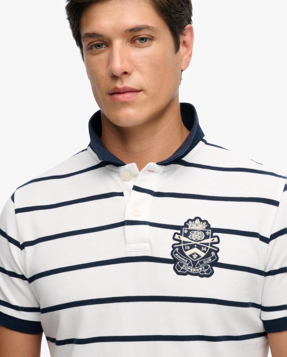 Polo Crest às Riscas Azul-3
