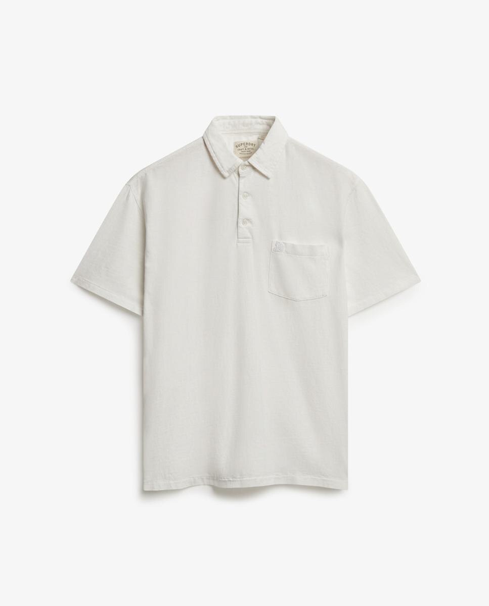 Polo de hombre Classic algodón con lino - Superdry - Blanco Blanco-6