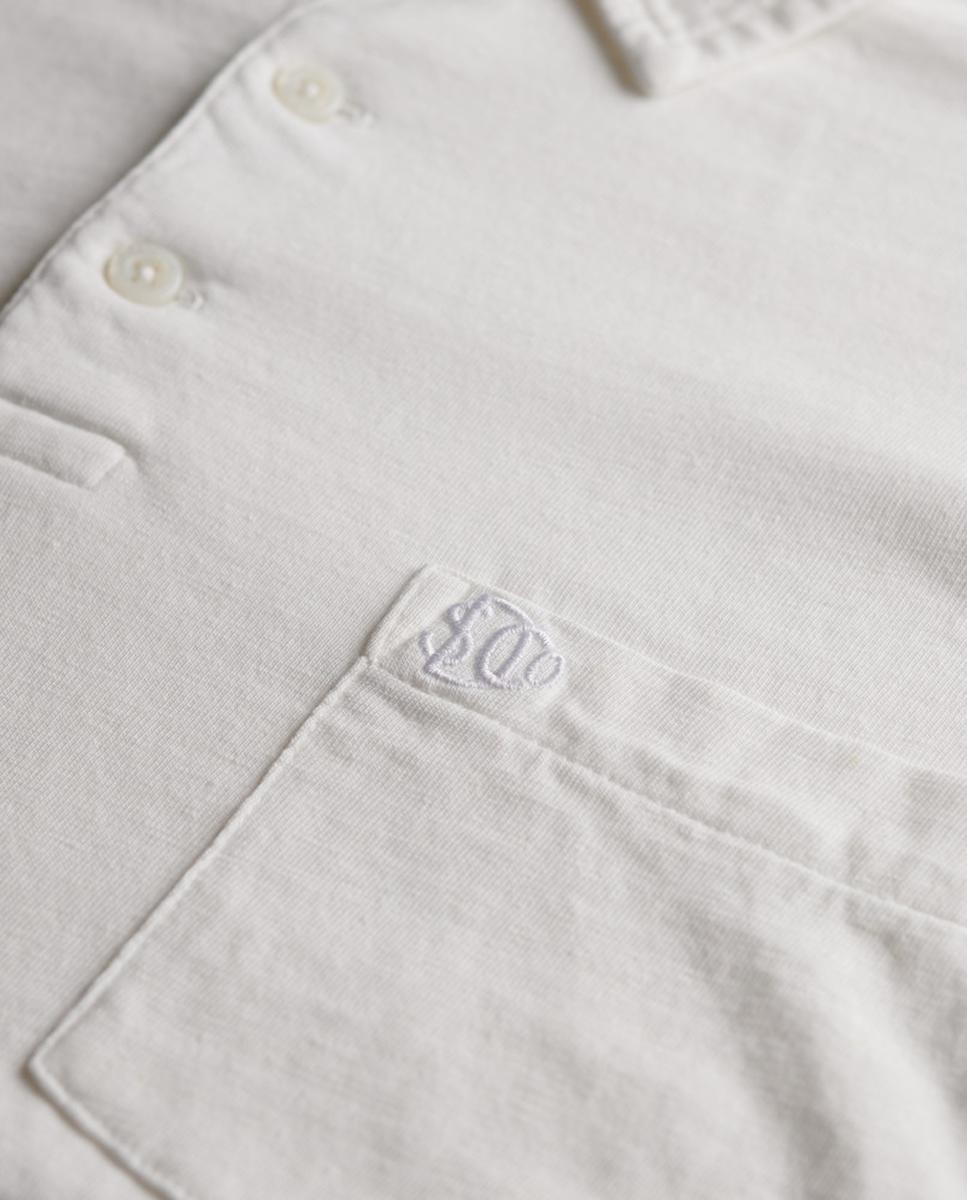 Polo de hombre Classic algodón con lino - Superdry - Blanco Blanco-7