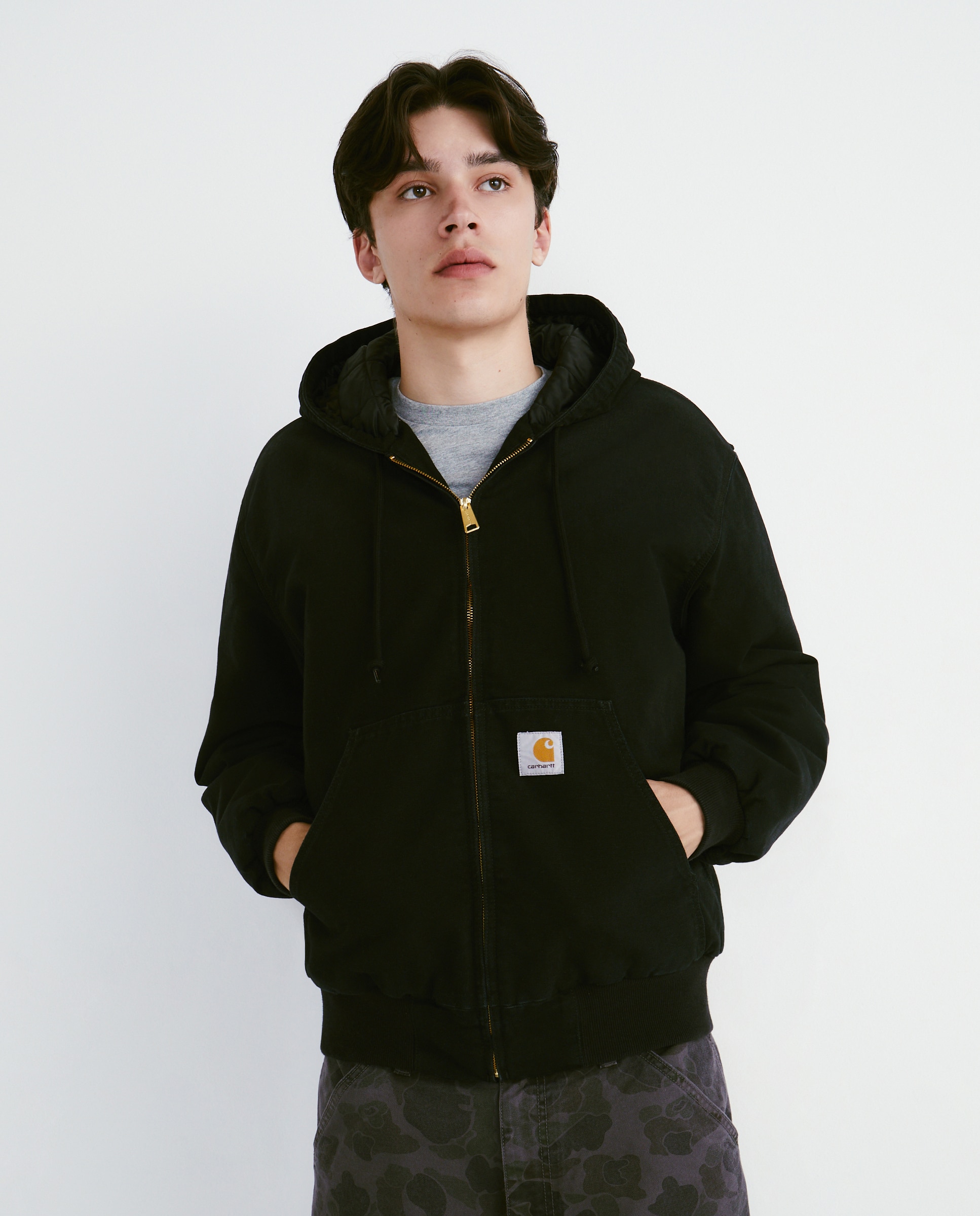 Casaco Loose Fit de Algodão Preto-2