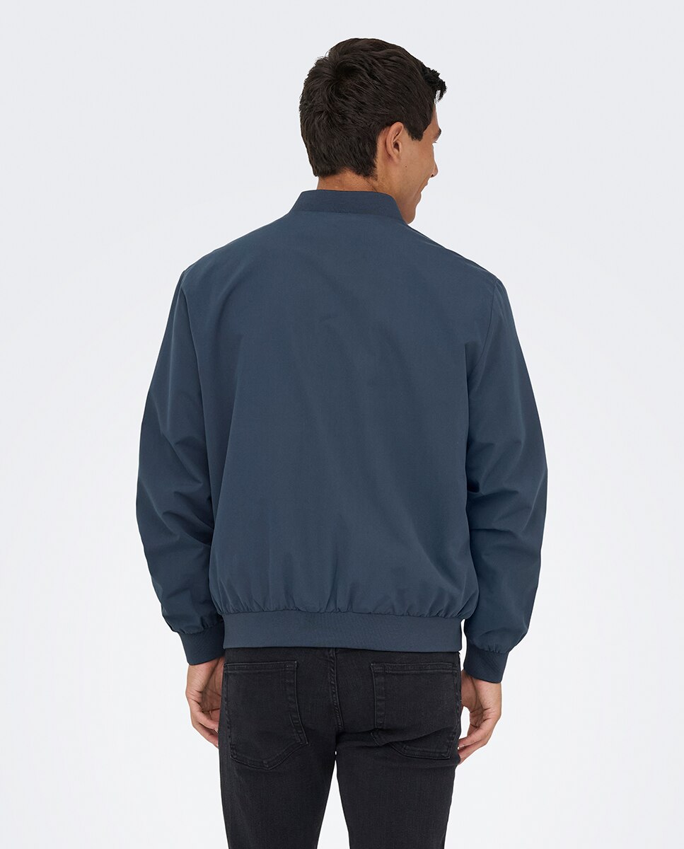 Blusão Bomber Ligeiro Regular Fit Azul-2