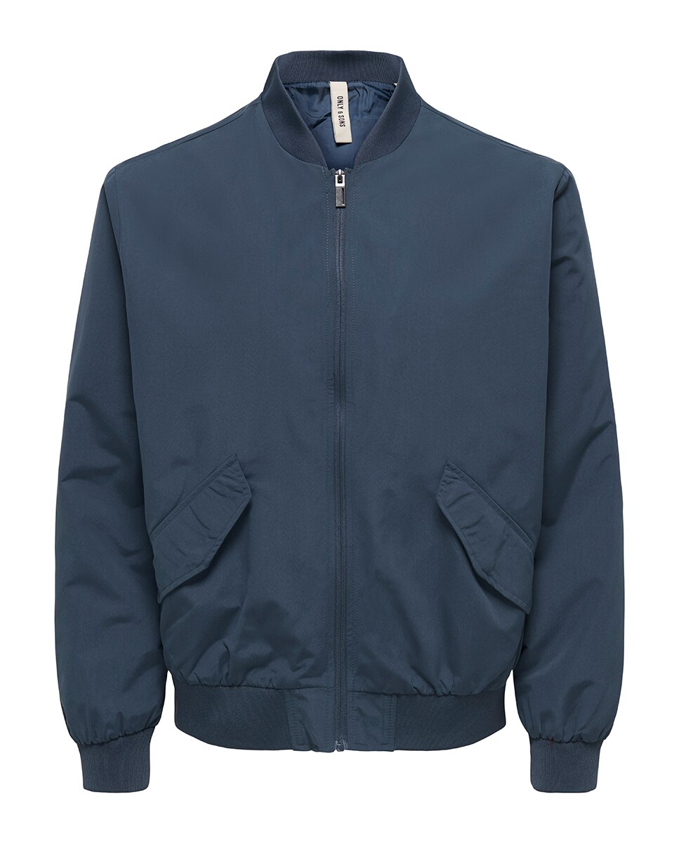 Blusão Bomber Ligeiro Regular Fit Azul-5