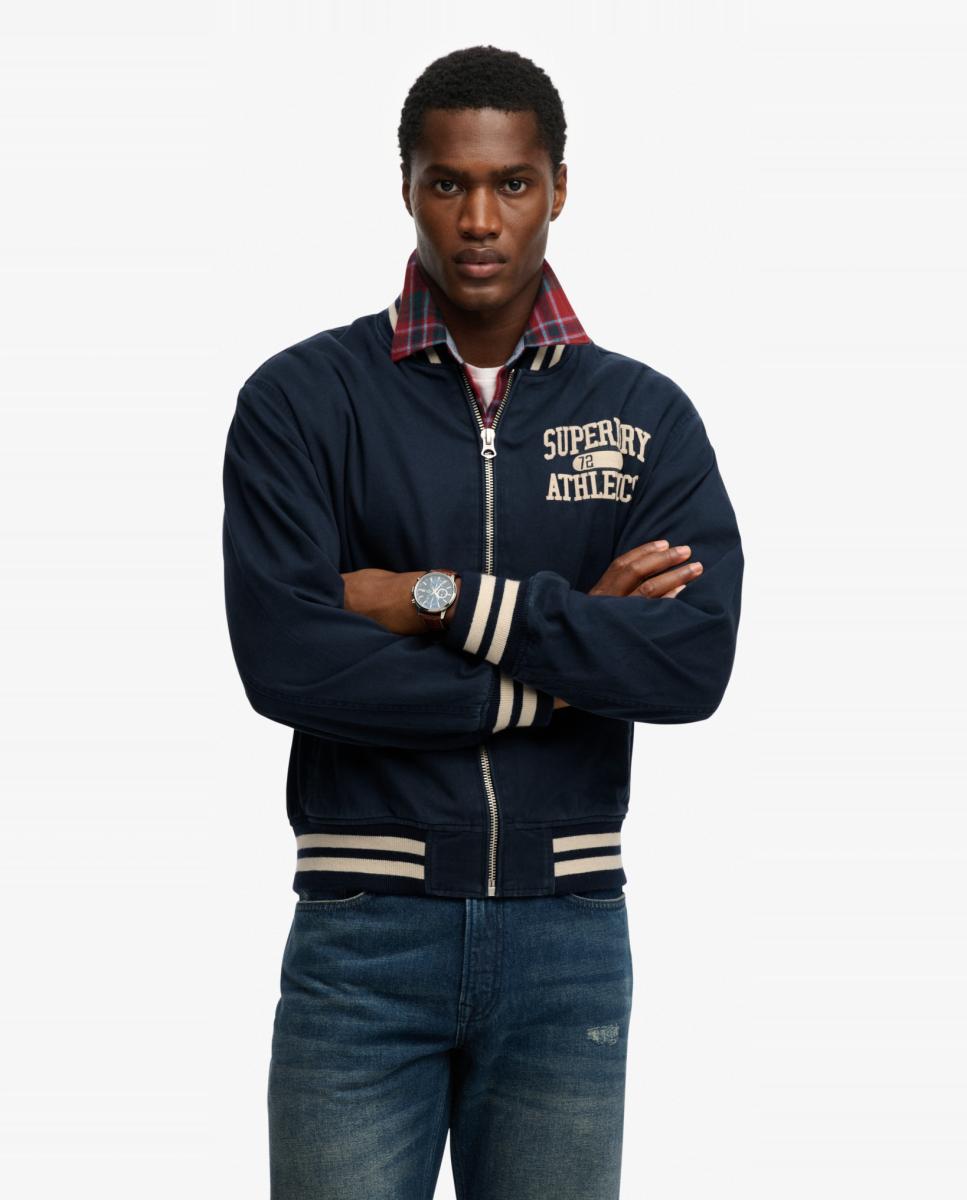 Imagem 0 de Casaco Tipo Blusão Bomber Varsity de Sarja