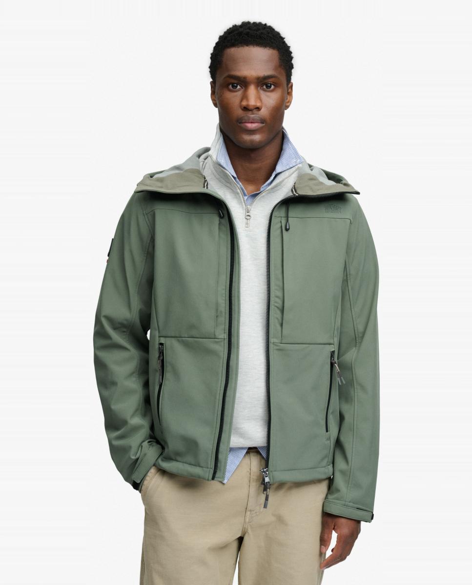 Casaco Softshell Trekker com Capuz Verde-4