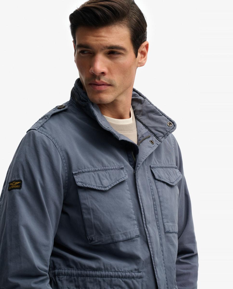 Chaqueta de hombre algodón M65 - Superdry - Azul Azul-4