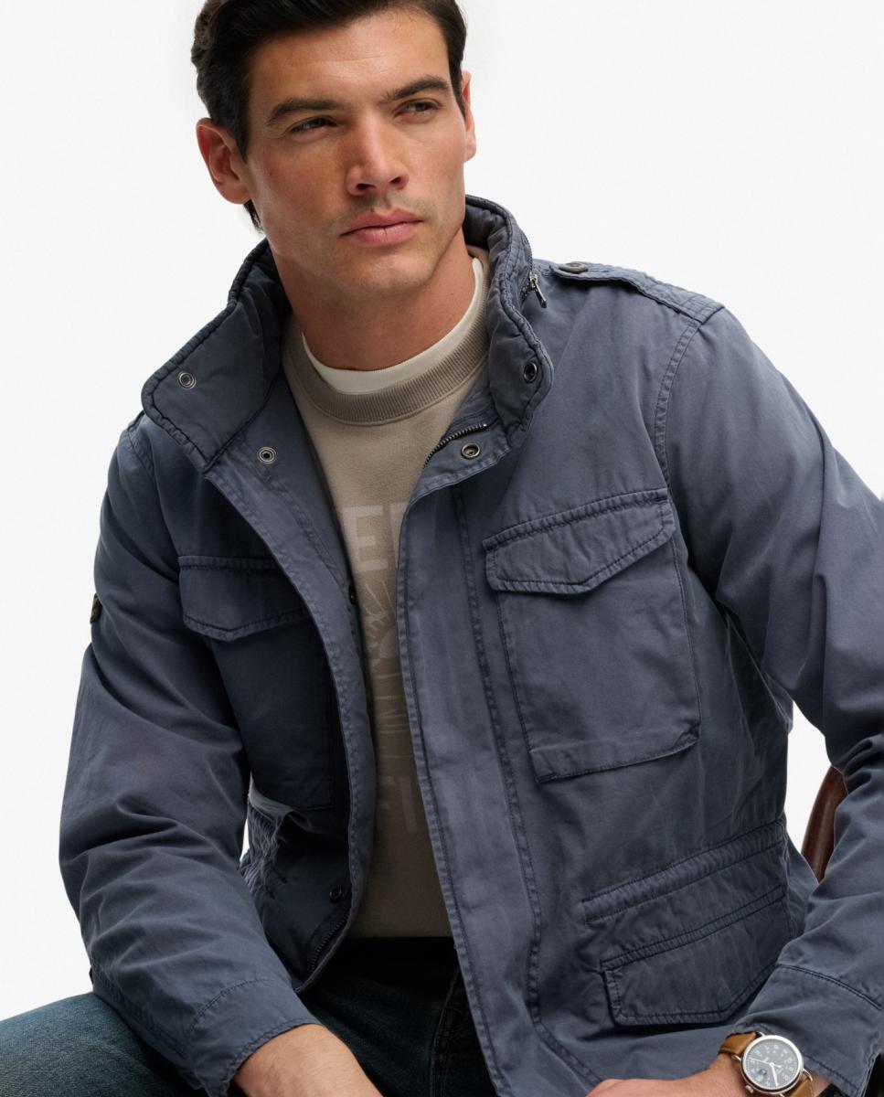 Chaqueta de hombre algodón M65 - Superdry - Azul Azul-5