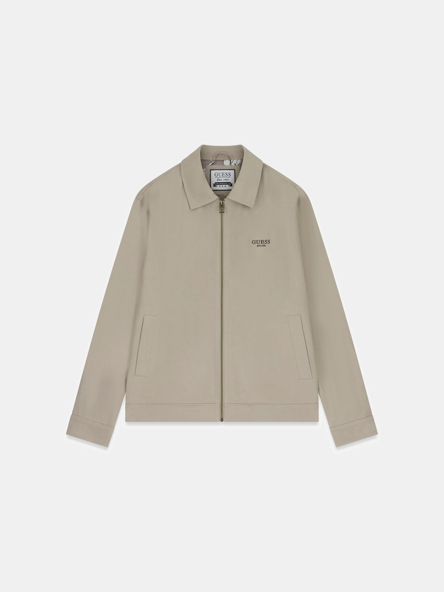 Imagen 4 de Cazadora con cremallera de hombre - Guess - Crema Crema