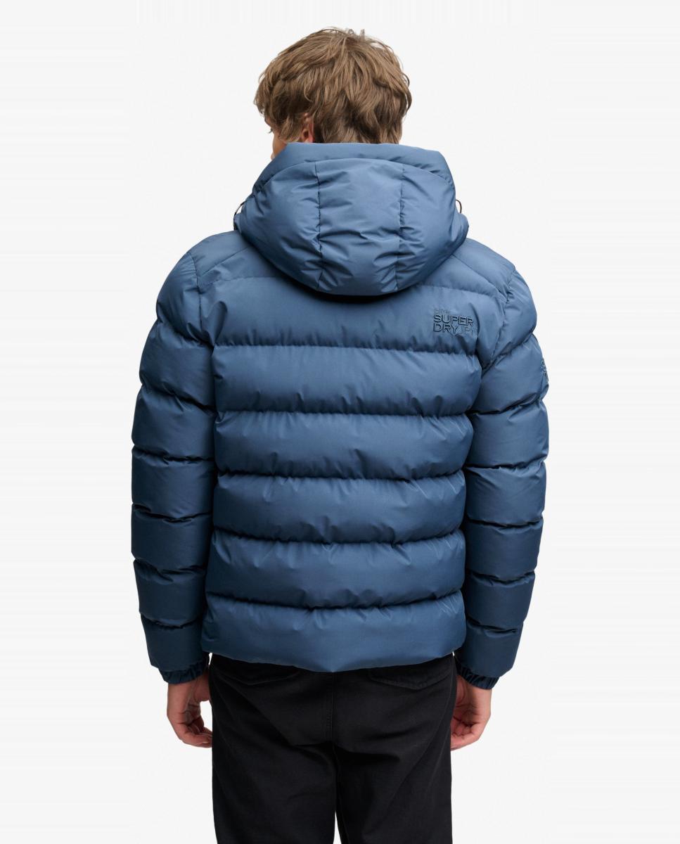 Chaqueta acolchada deportiva de hombre con capucha - Superdry - Azul Azul-2