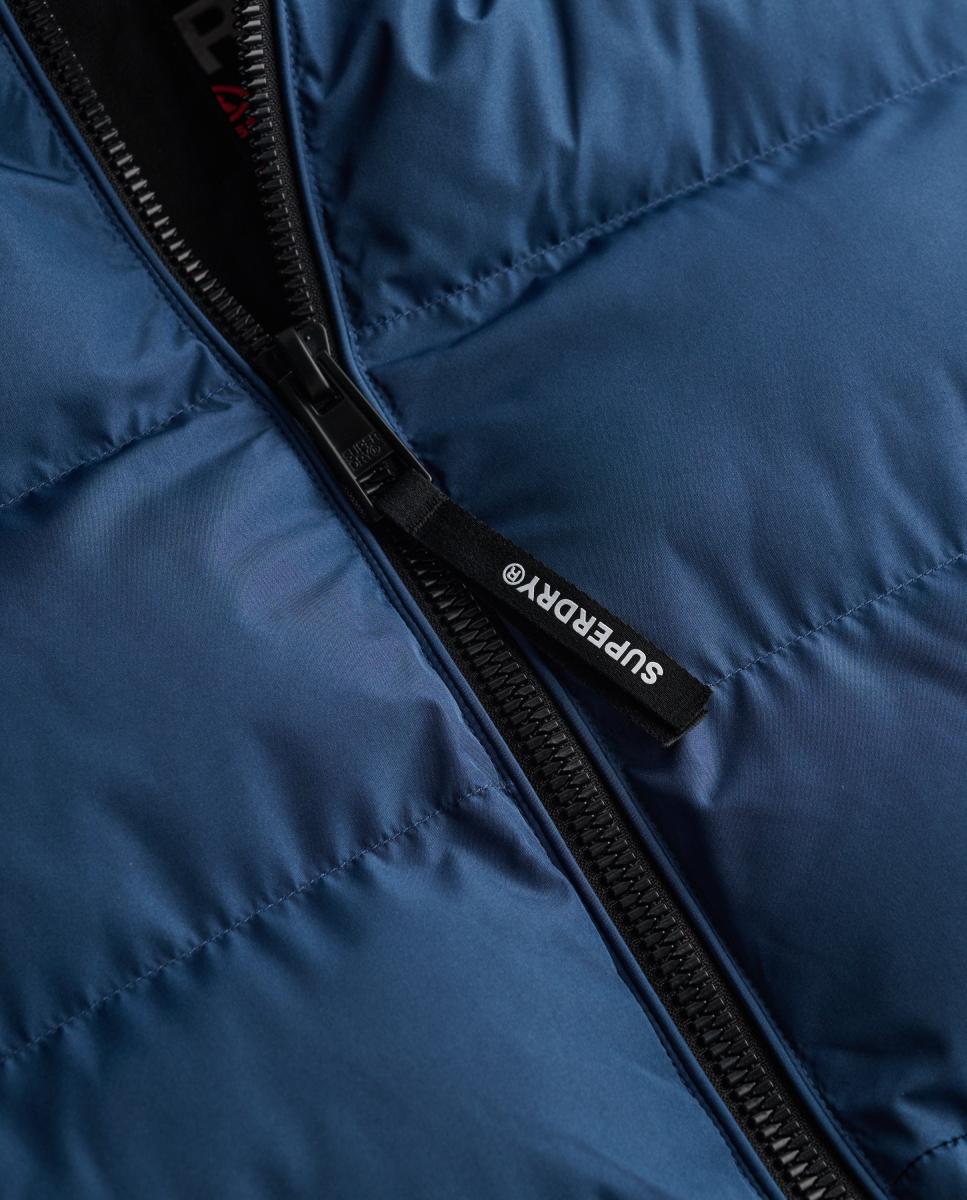 Chaqueta acolchada deportiva de hombre con capucha - Superdry - Azul Azul-6