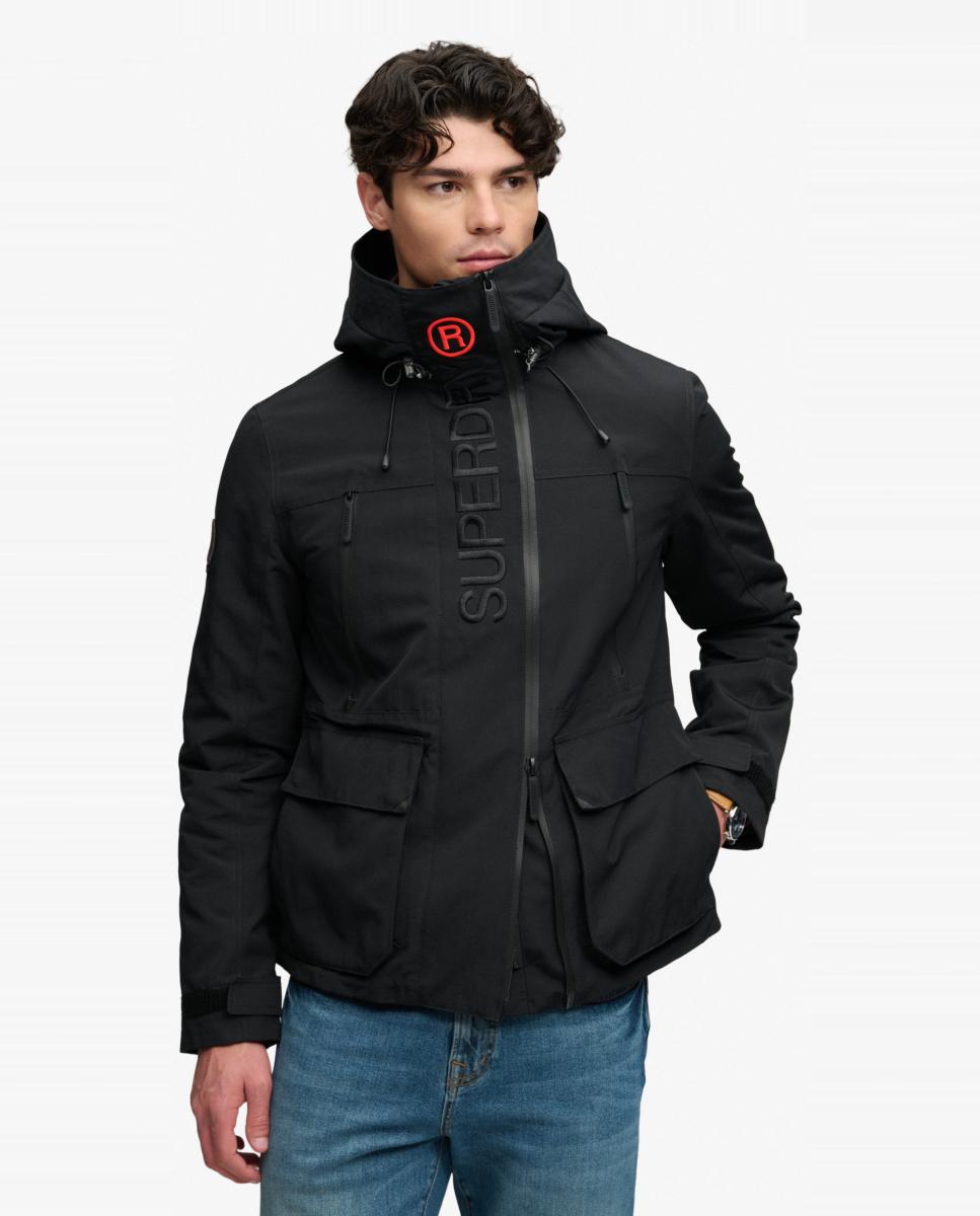 Corta-Vento Ultimate Emb com Capuz Preto-4