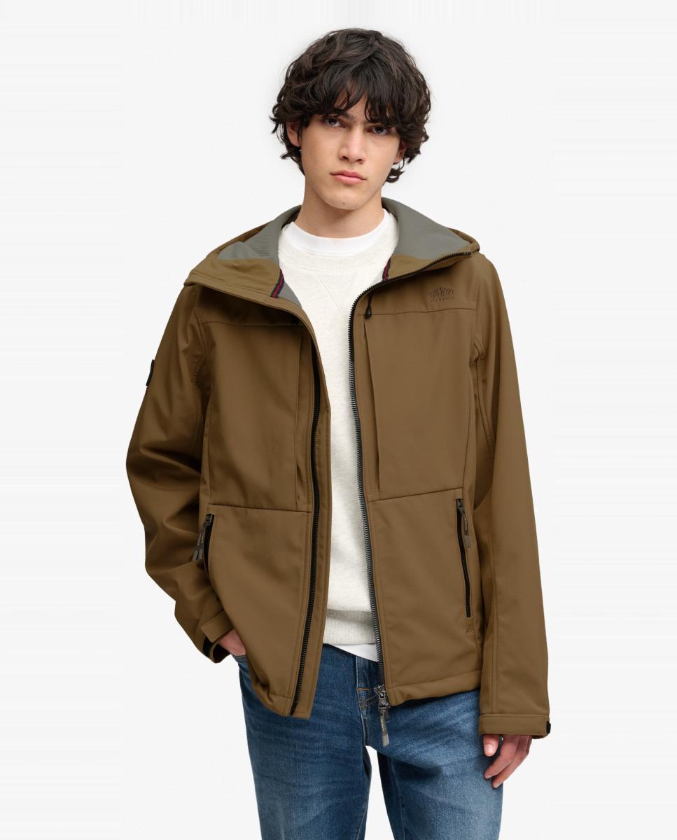 Chaqueta softshell de hombre Trekker con capucha - Superdry - Beige Beige-1