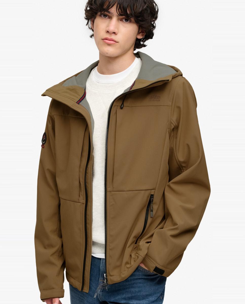 Chaqueta softshell de hombre Trekker con capucha - Superdry - Beige Beige-5