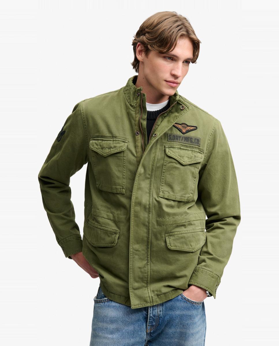 Casaco Militar M65 com Emblemas Verde-4
