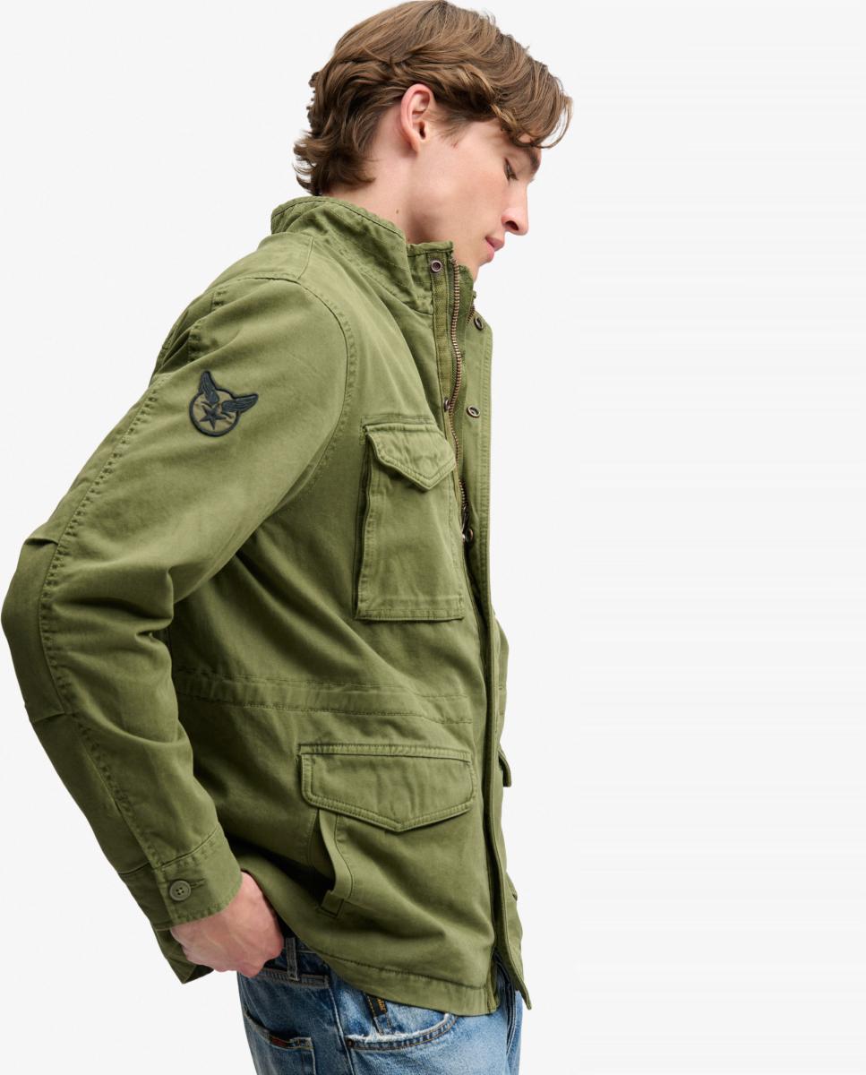 Casaco Militar M65 com Emblemas Verde-5