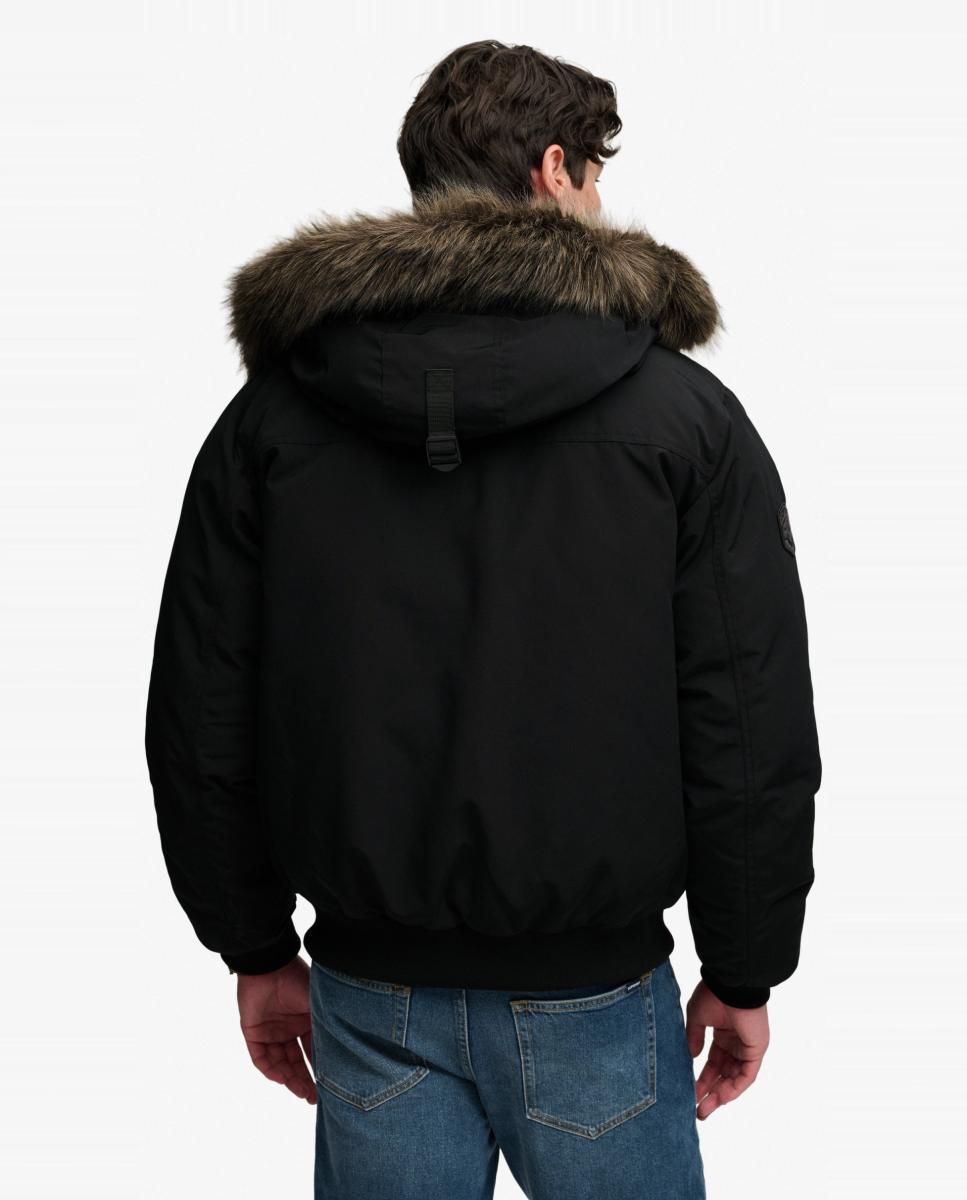 Casaco Tipo Blusão Bomber Everest com Pelo Sintético Preto-2