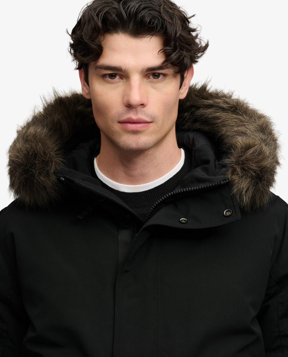 Casaco Tipo Blusão Bomber Everest com Pelo Sintético Preto-4