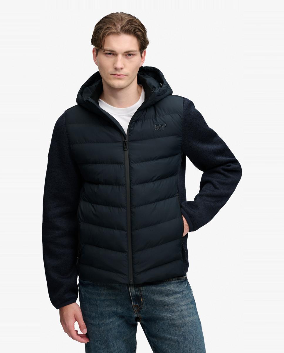 Imagen 0 de Chaqueta híbrida de punto Storm de hombre con capucha Azul marino