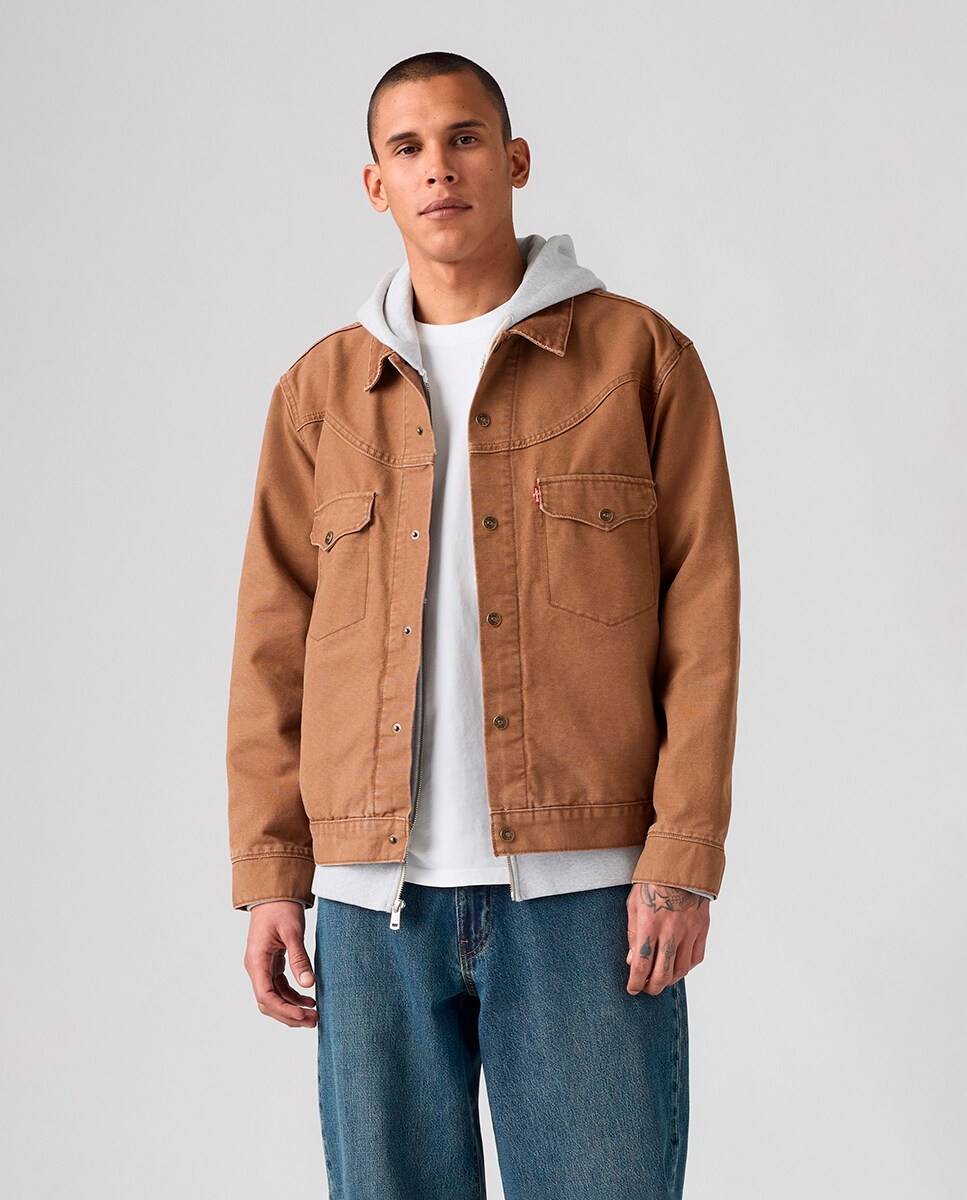 Blusão de Algodão Castanho-1