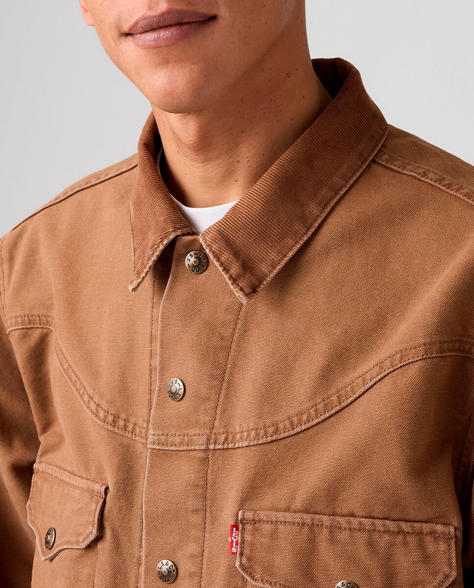 Blusão de Algodão Castanho-3