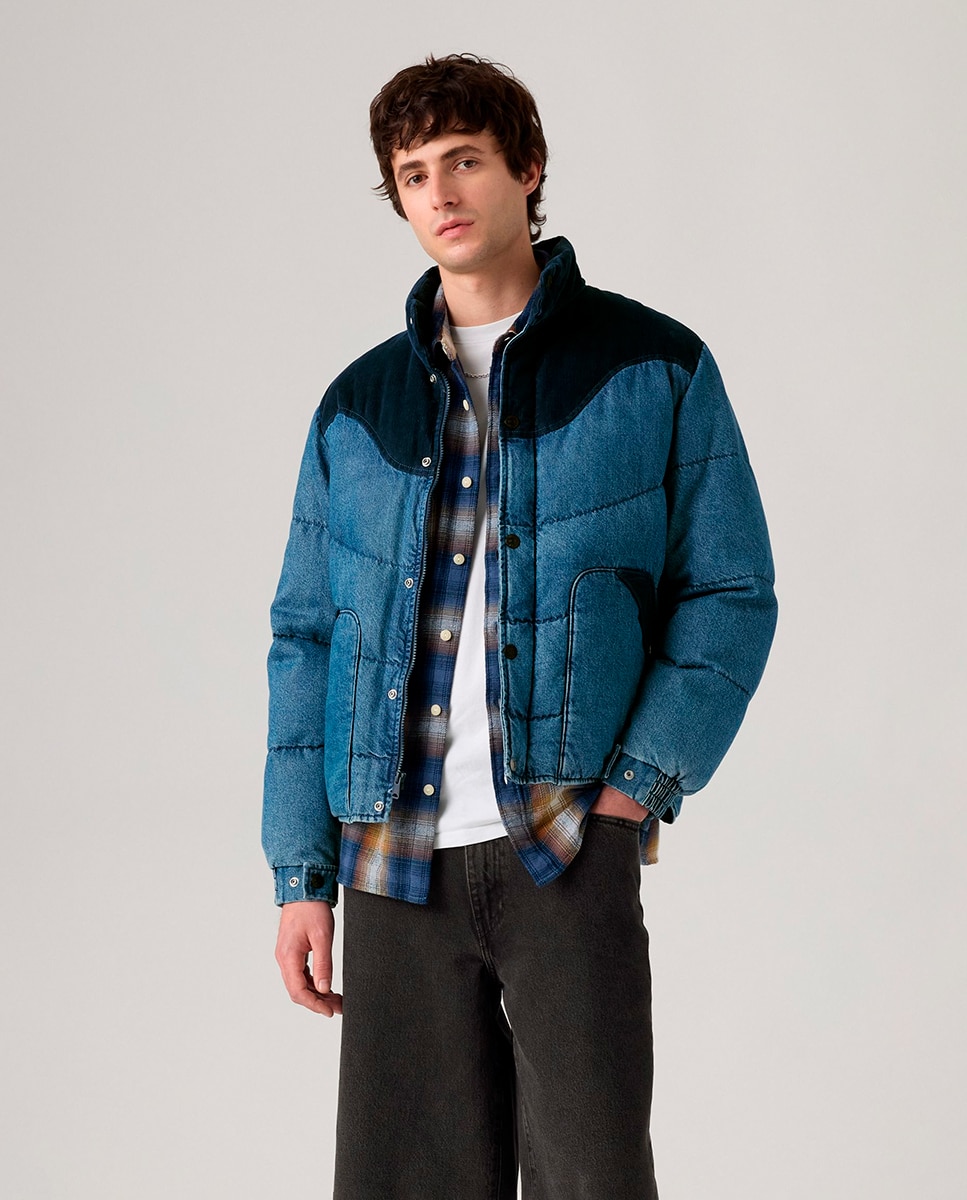 Imagem 0 de Blusão Acolchoado de Ganga Curto