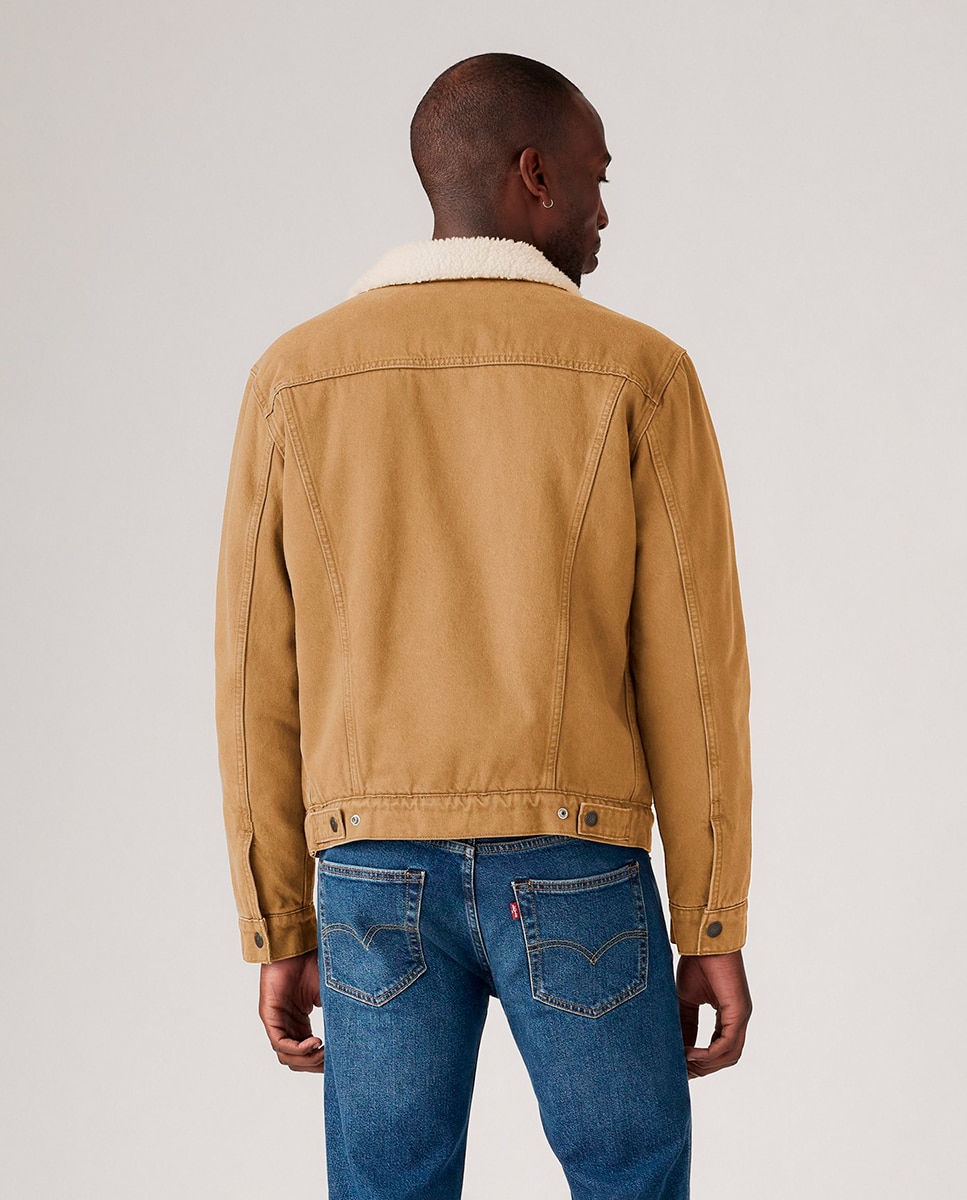 Blusão com Pelo de Borrego Castanho-2