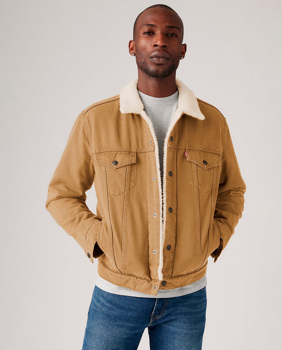 Blusão com Pelo de Borrego Castanho-4