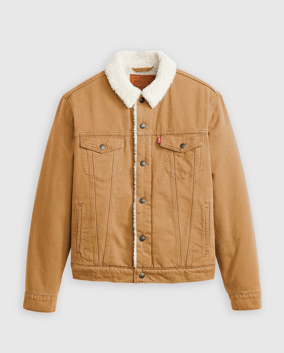 Blusão com Pelo de Borrego Castanho-5