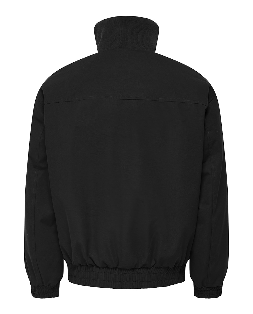 Casaco Regular Fit com Gola Alta Preto-6