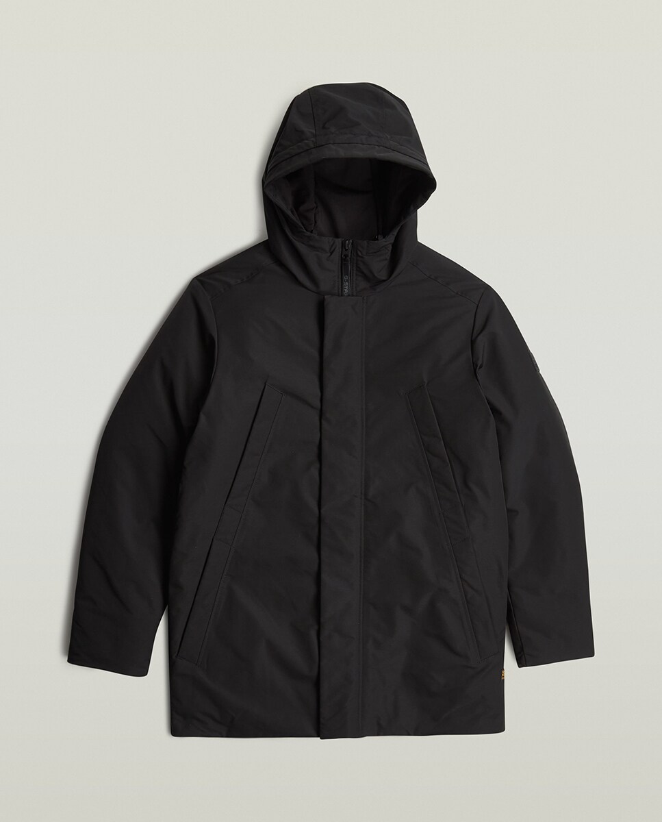 Parka de homem com capuz Preto-6