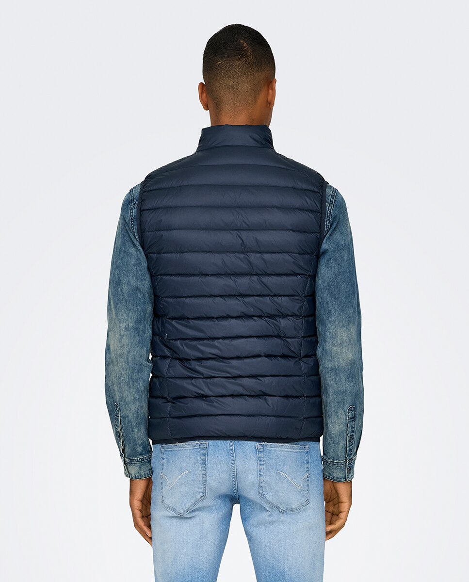 Colete Ligeiro Regular Fit Azul-2