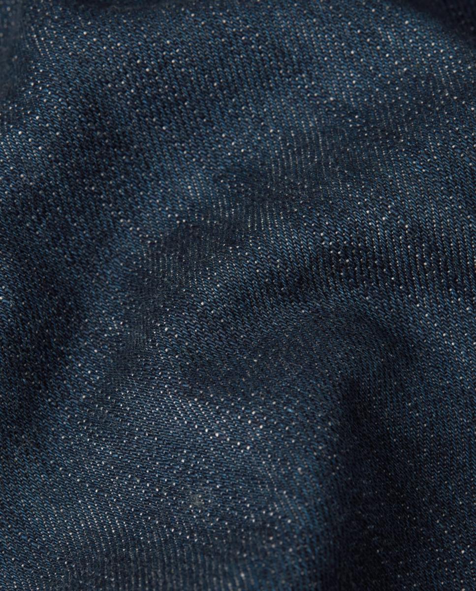 Sobrecamisa de Ganga de Corte Regular e Estilo Moderno Azul-5
