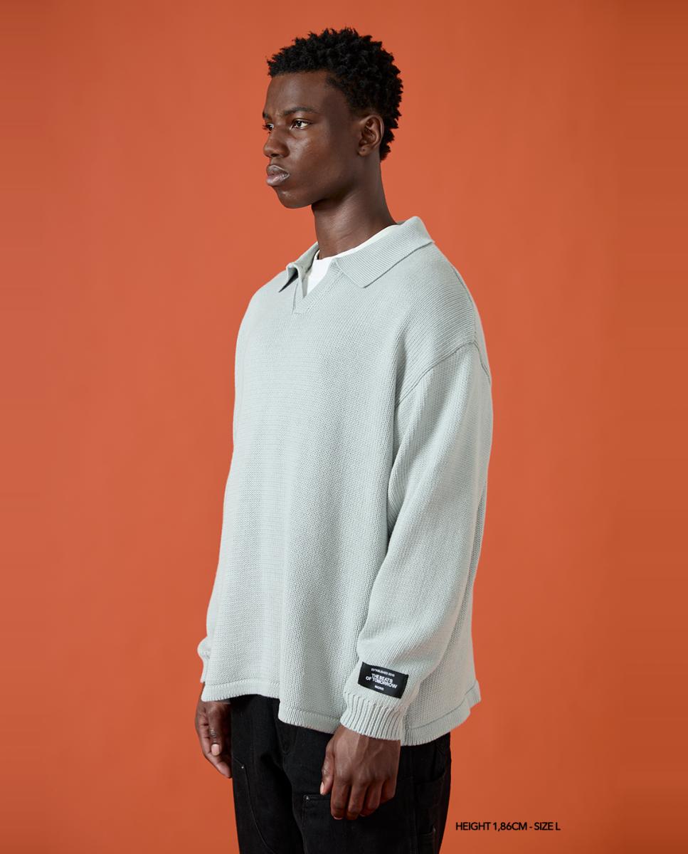 Camisola de Malha de Algodão Cinzento-2
