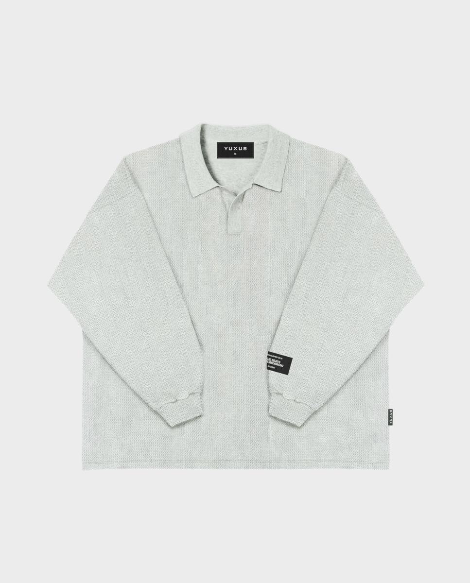 Camisola de Malha de Algodão Cinzento-4