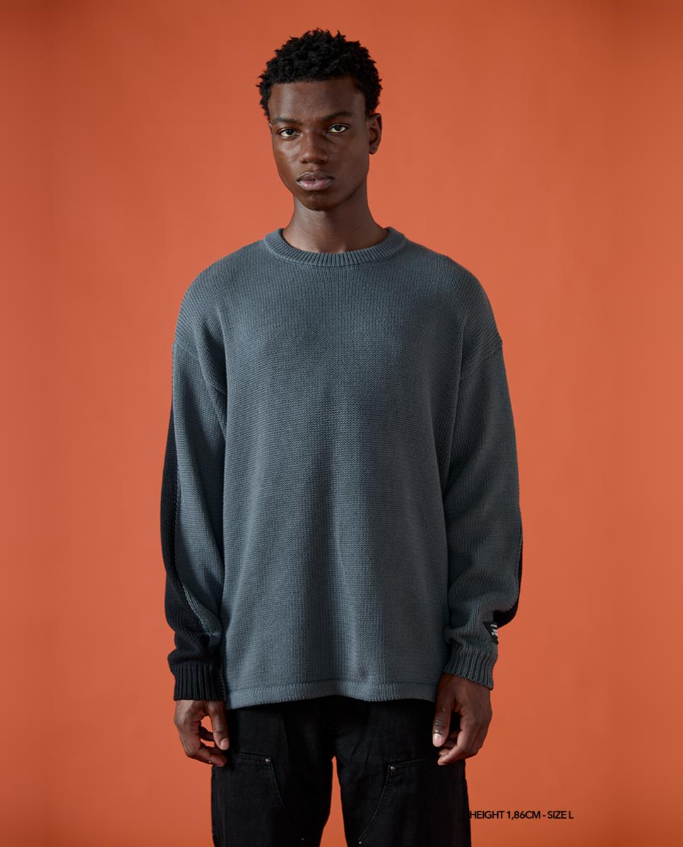 Camisola de Malha de Algodão Cinzento-2