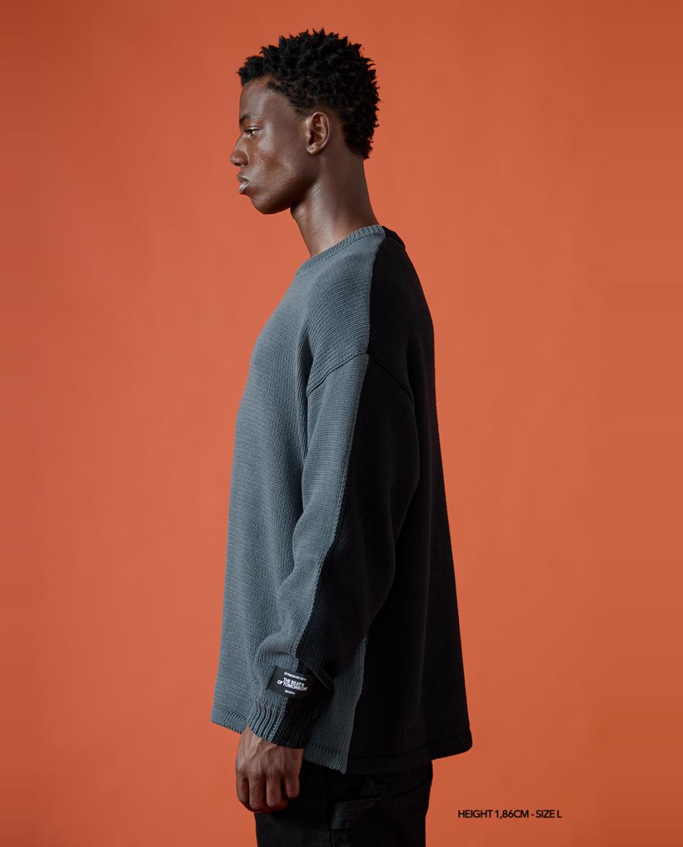 Camisola de Malha de Algodão Cinzento-4