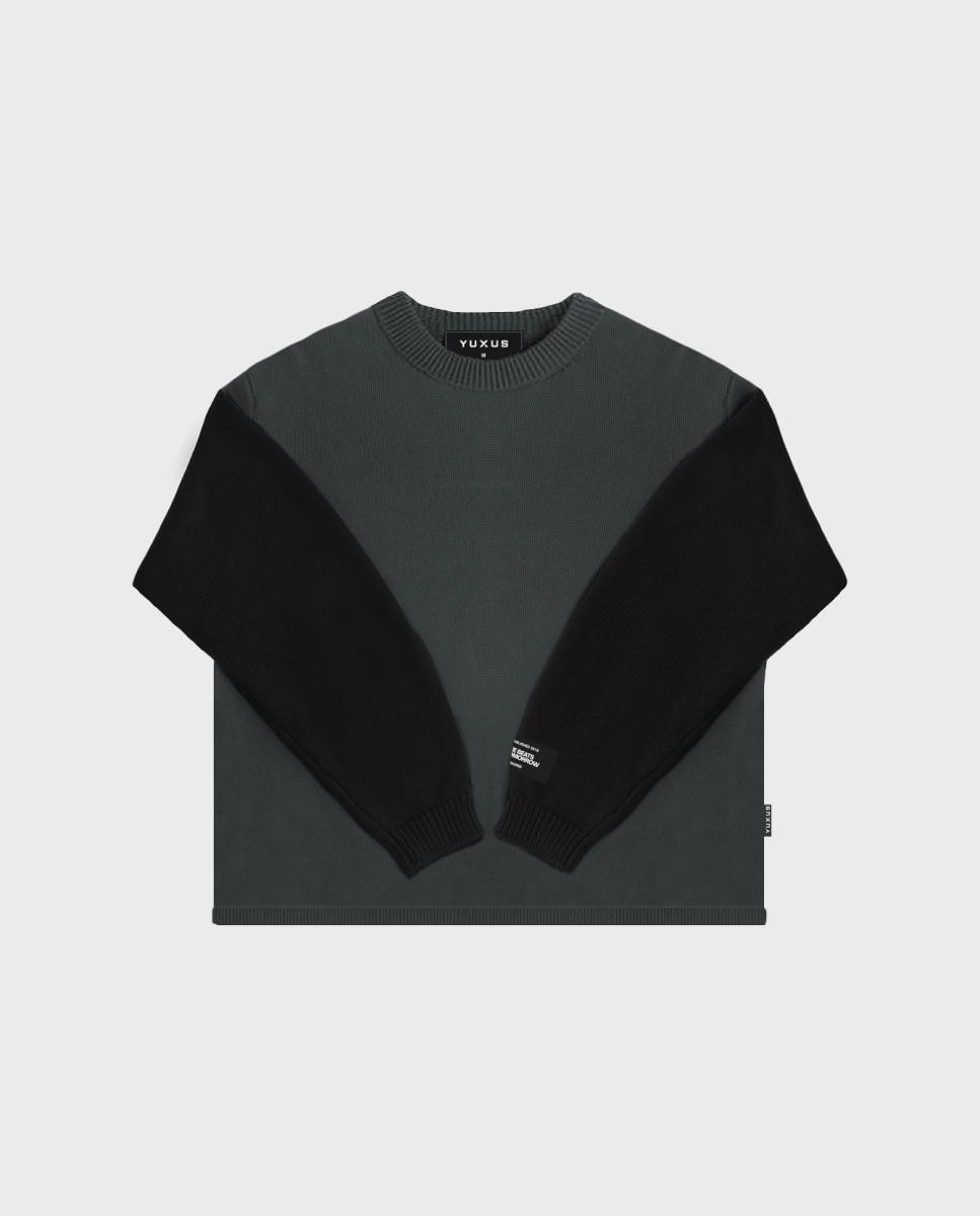 Camisola de Malha de Algodão Cinzento-7