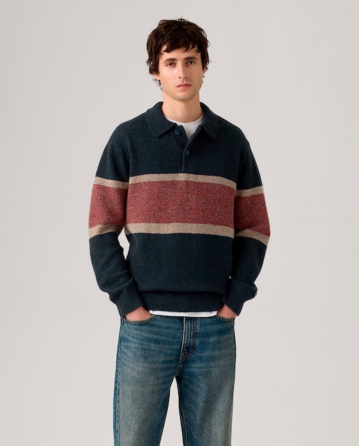 Imagem 0 de Camisola de Malha com Gola de Polo