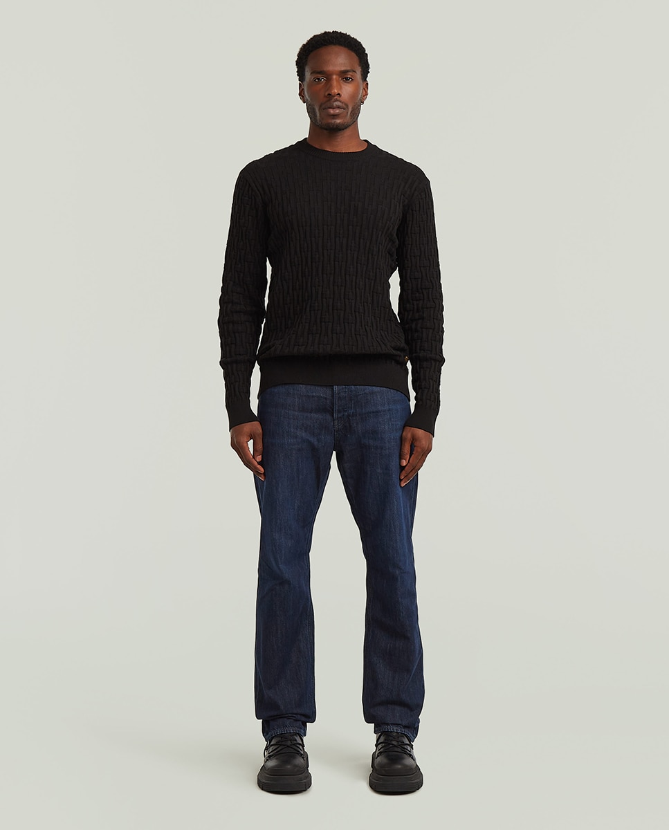 Camisola de Malha Regular Preto-8