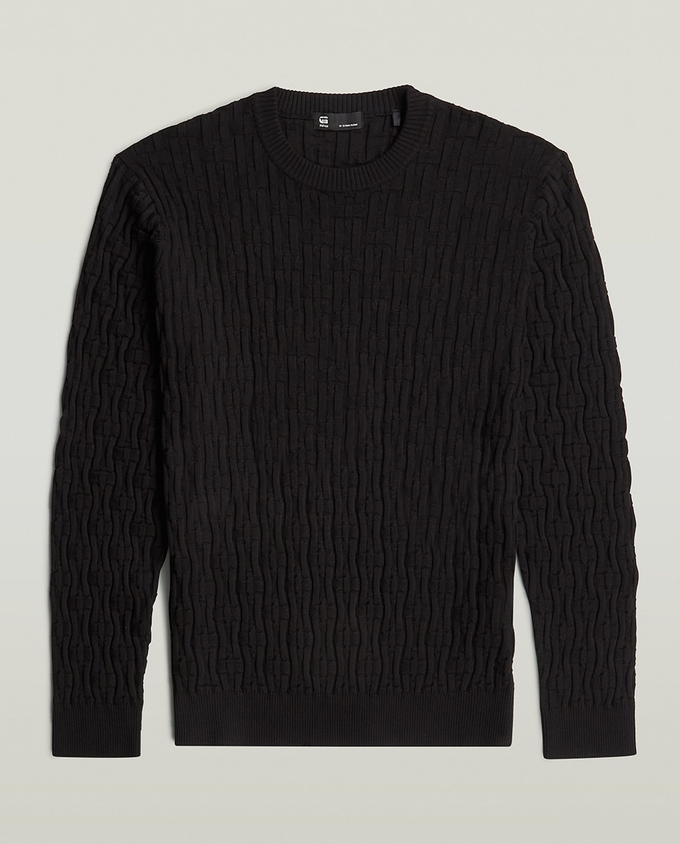 Camisola de Malha Regular Preto-7