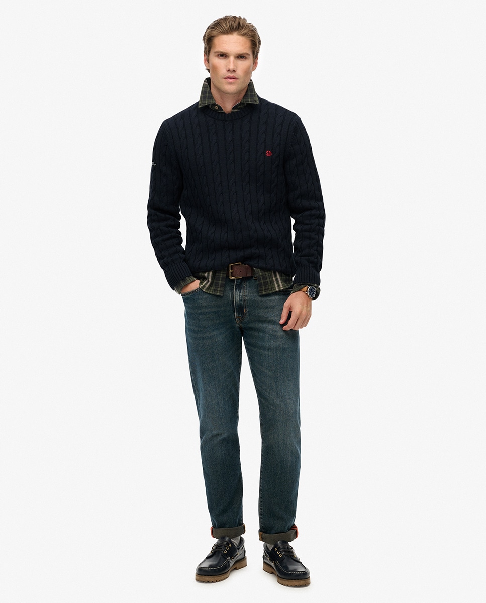 Jersey De Punto Con Cuello Redondo - BEIGE - 22.00